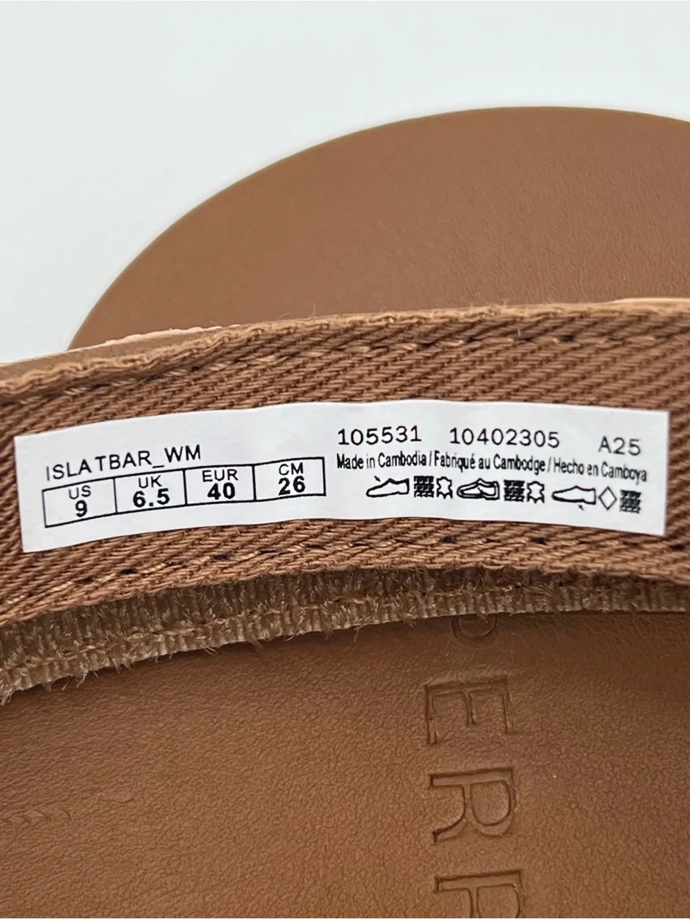 Sperry Isla t-bar Brown Sandal with Red Rope Details size 9